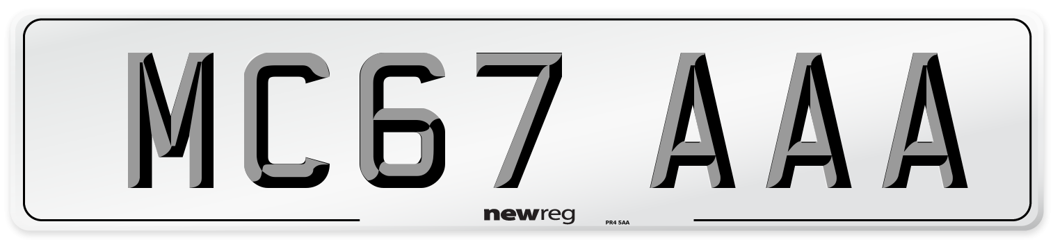 MC67 AAA Number Plate from New Reg